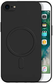 BACK Magsilicone CASE COVER IPHONE SE 2022 BLACK