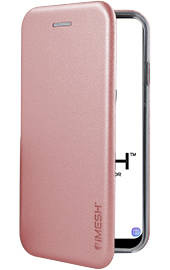 Etui do XIAOMI REDMI A1 z klapką iMesh Luxury pokrowiec w kolorze różowo-złotym ze szkłem iMesh 5D 